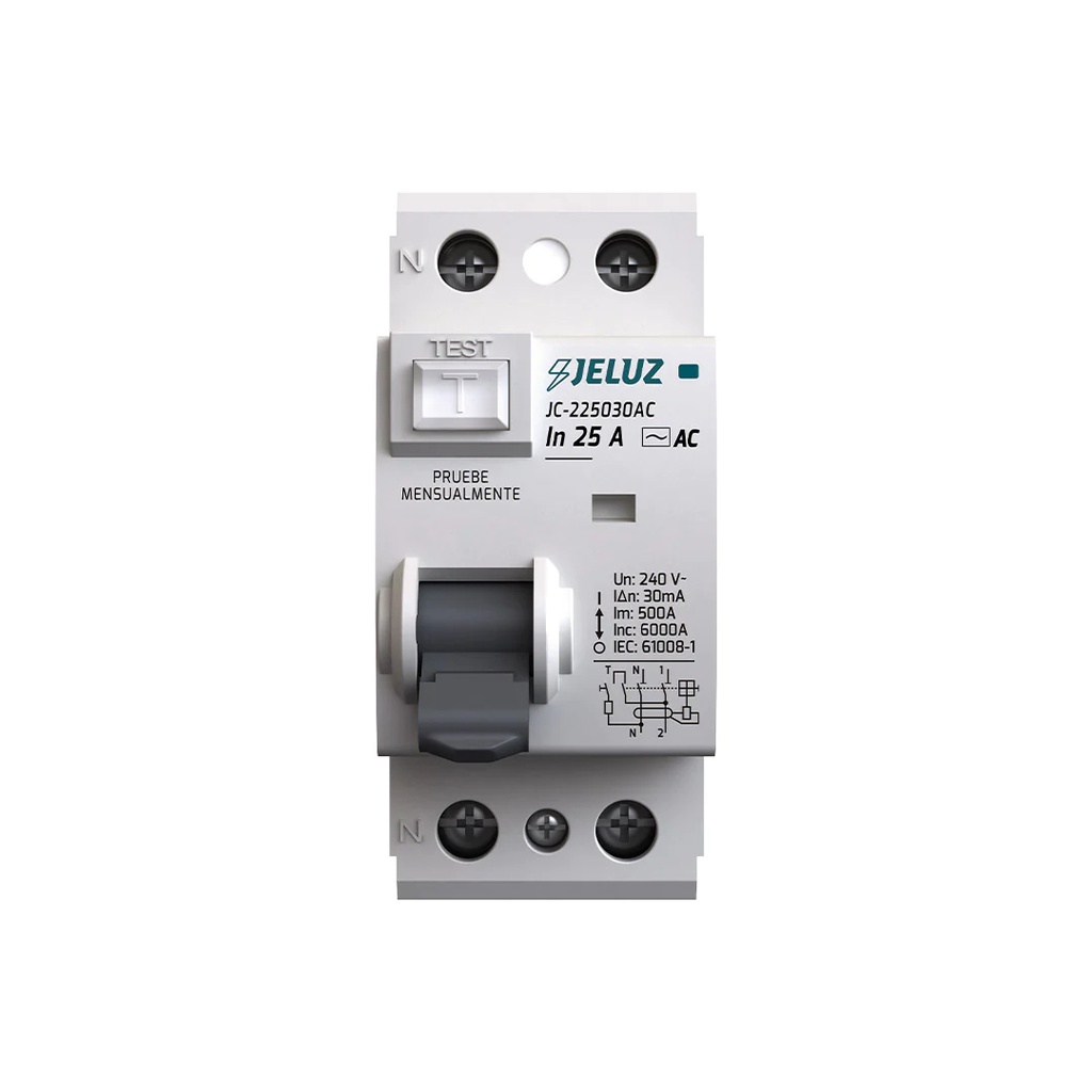 JELUZ - Diferencial 2 Polos 40A 30mA AC