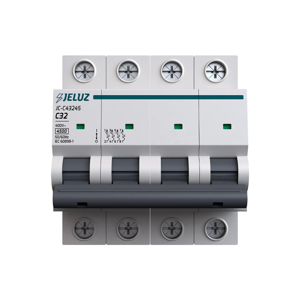 JELUZ -Termica4 Polos Curva C 4,5kA 40A