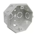 CAJA DE EMBUTIR OCTOGONAL CHICA C/OREJA PLASTICA