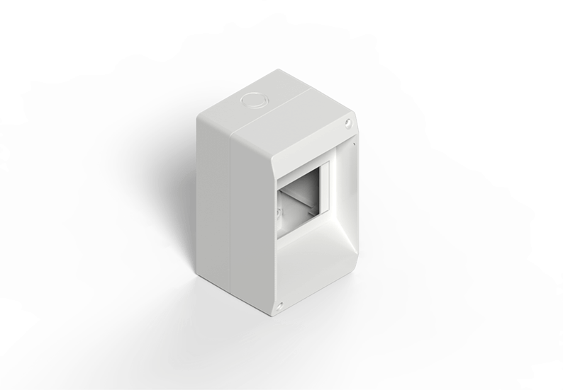 CAJA EXT. TM 4 BOCAS S/TAPA - BLANCA