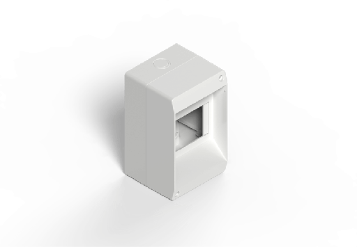 [045003B] CAJA EXT. TM 4 BOCAS S/TAPA - BLANCA