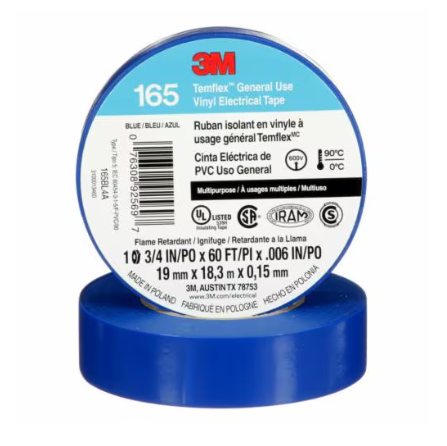 [TEMFLEX165AZ] CINTA ELECTRICA TEMFLEX AZUL 19MMX18.3